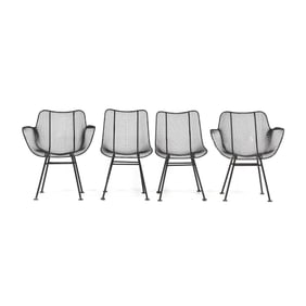 Russell Woodard (American, 1910-1969), Set of Four Sculptura Patio Chairs