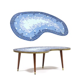 Atomic Mid-Century Tile Top Coffee Table