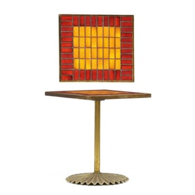 Mid-Century Tile Top Occasional Table