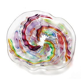 Attributed James Nowak (American, b. 1956), Large Tidepool Glass Bowl