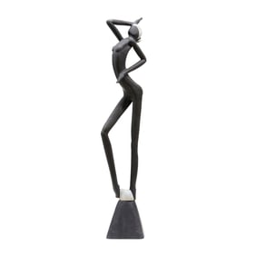 Tim Rider (NC, b. 1946), Large Marble Sculpture of a Woman