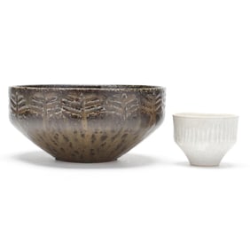 Eva Staehr-Nielsen (Danish, 1911-1976), Two Mid-Century Stoneware Bowls