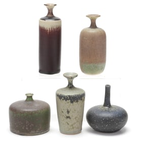 Rolf Palm (Swedish, 1930-2018), Five Miniature Bud Vases