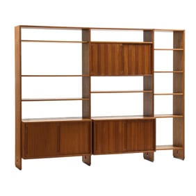 attributed Hans J. Wegner (Denmark, 1914-2007), Danish Modern Teak Wall Unit