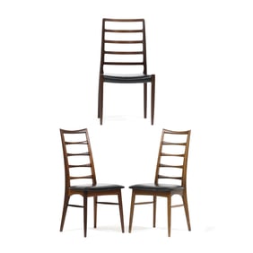 Three Danish Modern Teak Side Chairs