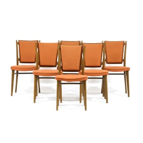 Six Vintage Thonet Modern Dining Chairs