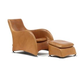 Gerard Van Den Berg, (Dutch, b. 1947), Loge Chair and Ottoman