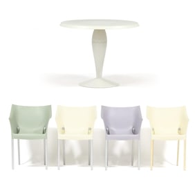 Philippe Starck (French, b. 1949), Post Modern Table and Four Chairs