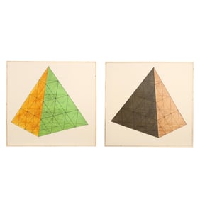 John Hiigli (American, 1943-2017), Transparent Pyramids (two works)