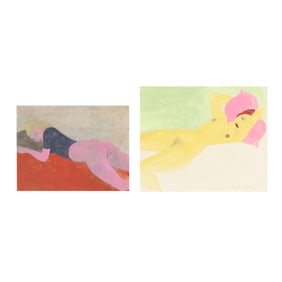 Augustus Hamilton Peck (American, 1906-1975), Women Reclining (two works)