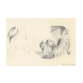 Lilian Swann Saarinen (American, 1912-1995), Pekingese Dogs at Play