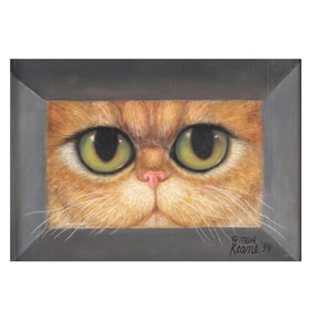 Margaret Keane (American, 1927-2022), Yellow Cat, Green Eyes