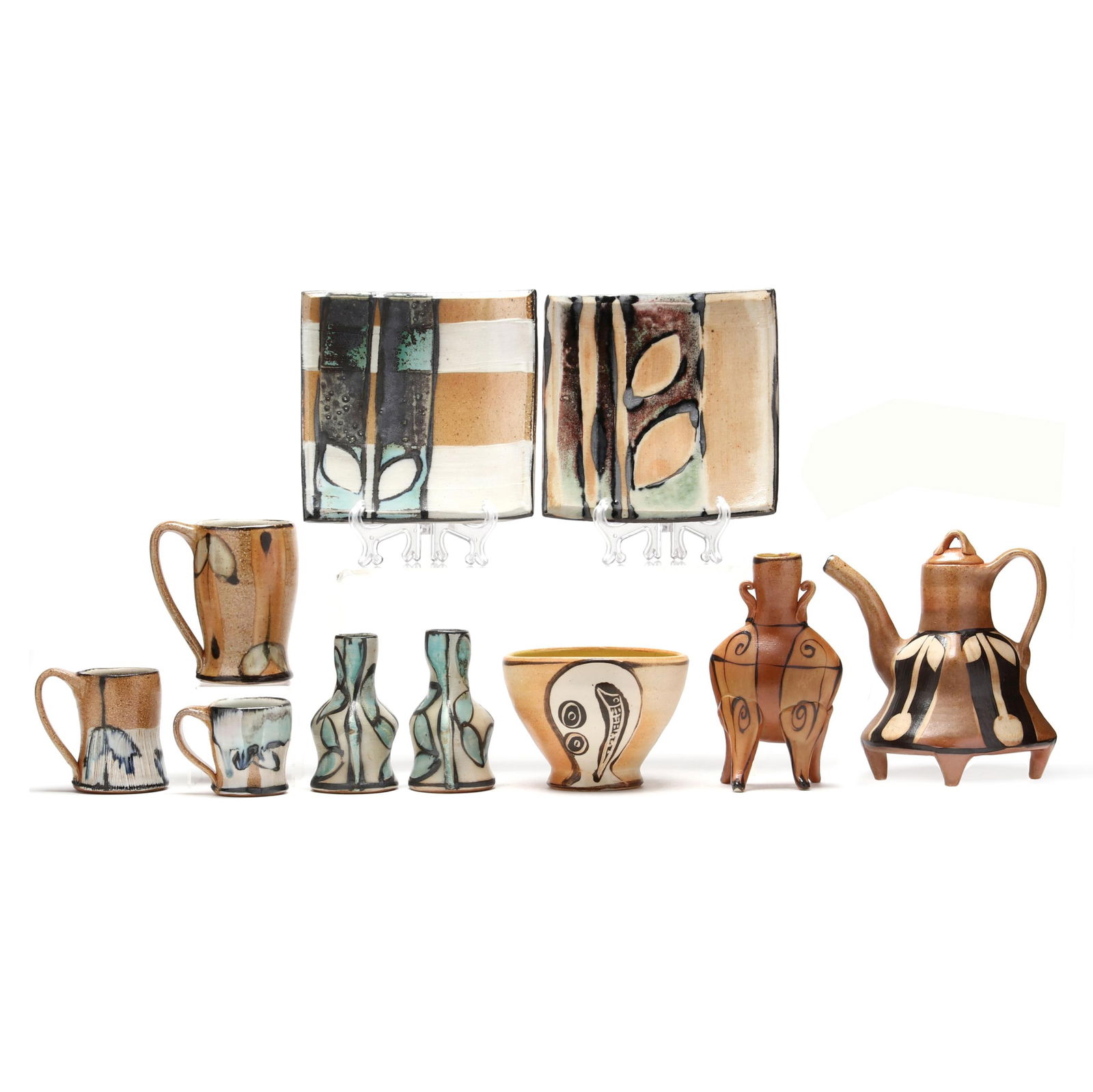 Suze Lindsay (NC), Assembled Ceramic Tableware Set (1 of 14)