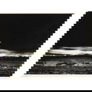 Ansel Adams (American, 1902-1984),  Moonrise Over Hernandez, New Mexico: Ansel Adams (American, 1902-1984), Moonrise Over Hernandez, New Mexicophotolithograph on glossy paper (mounted as issued), 1941, signed, monogrammed, and numbered 172/350 to mount, published by New Yo