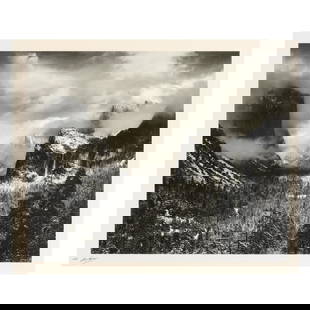 Ansel Adams (American, 1902-1984),  Clearing Winter Storm: Ansel Adams (American, 1902-1984), Clearing Winter Stormphotolithograph on glossy paper (mounted as issued), signed, monogrammed, and numbered 70/350 to mount, published by New York Graphic Society, m