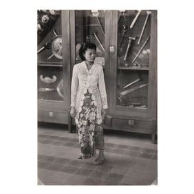 Henri Cartier-Bresson (French, 1908-2004), Chinese Girl in the Jewel Room of the Museum of Jakarta,