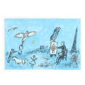 Marc Chagall (French/Russian, 1887-1985), Le Peintre et son Double (The Painter and his Double)