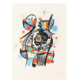 Joan Miró (Spanish, 1893-1983), Colombine au Miroir