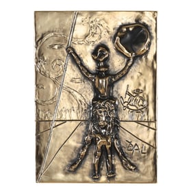 Salvador Dalí (Spanish, 1904–1989), Don Quixote Bas Relief (Gold)