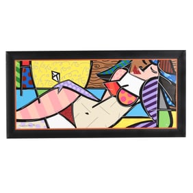 Romero Britto (Brazilian, b. 1963), Not a Wallflower