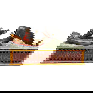 Shepard Hardware Company, "Jonah and The Whale" Mechanical Coin Bank with: Shepard Hardware Company, "Jonah and The Whale" Mechanical Coin Bank with