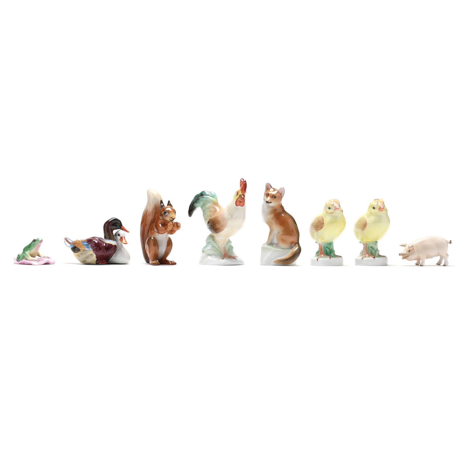 A Group of Herend Porcelain Farm Animals (1 of 13)
