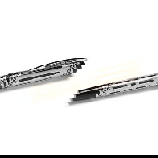 Limited Edition Visconti Romanica Sterling Silver Mounted Fountain Pen: Limited Edition Visconti Romanica Sterling Silver Mounted Fountain PenFlorence, Italy, #813/1000, Romanica pen with 18K gold