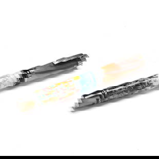 Limited Edition Krone General Custer Sterling Silver Fountain Pen: Limited Edition Krone General Custer Sterling Silver Fountain PenItaly, #30/388, pen with 18K gold nib, polished horn cap and sterling silver trim, with a fragment of General George Armstrong Custer's