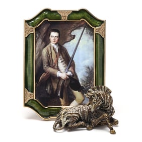 Jay Strongwater, Enamel and Bejeweled Zebra Picture Frame