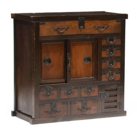 An Antique Japanese Choba Dansu Merchant Chest