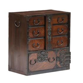 An Antique Japanese Sakata Ko Dansu Personal Storage Chest