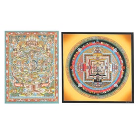 Two Contemporary Nepalese Thangka Paintings