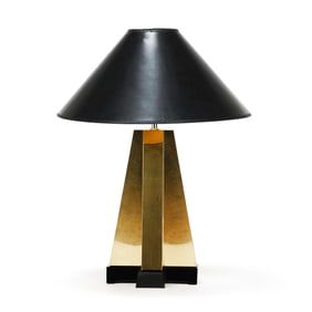 Attributed Curtis Jere, Brass Table Lamp