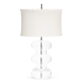 Vintage Stacked Lucite Orb Table Lamp