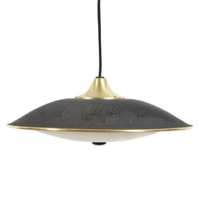 Modernist Metal Saucer Pendant Light
