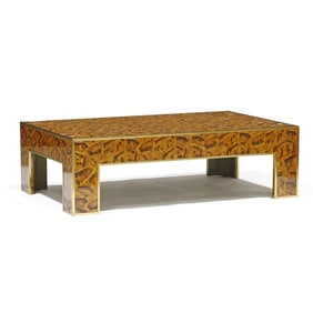 Modern History, Faux Tortoiseshell Cocktail Table