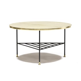 Mid Century Laminate and Iron Cocktail Table