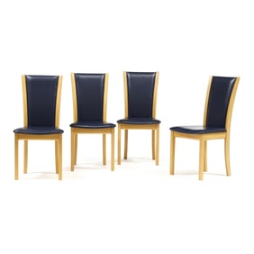 Skovby Møbelfabrik, Set of Four Danish Upholstered Dining Chairs