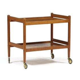 attributed Grete Jalk, Danish Teak Serving Cart