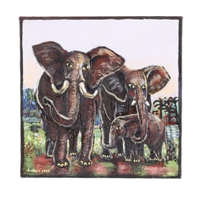 Konstantin Bokov (Ukranian-American, b. 1940), Elephant Family