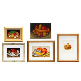 Charles Wehringer (American, 20th Century), Five Small Still Life Paintings