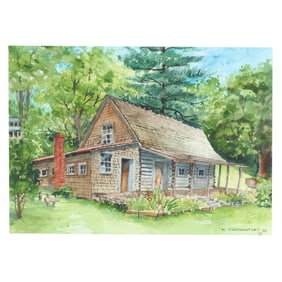 Walter Cudnohufsky (American), Log Cabin