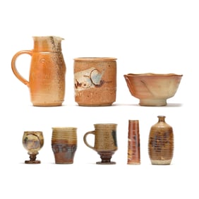 Cynthia Bringle (Penland, NC, b. 1939), Assembled Ceramic Tableware Set