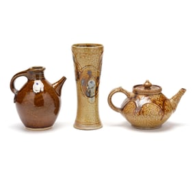 Mark Hewitt (NC, b. 1955), Three Pottery Vessels