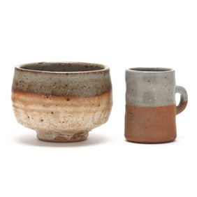 Two Studio Pottery Vessels, including Byron Temple (American, 1933-2002)