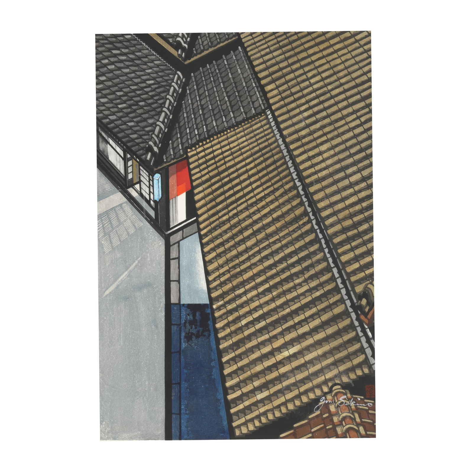 Sekino Jun'ichiro (Japanese, 1914-1988),  Kyoto at Twilight (1 of 6)