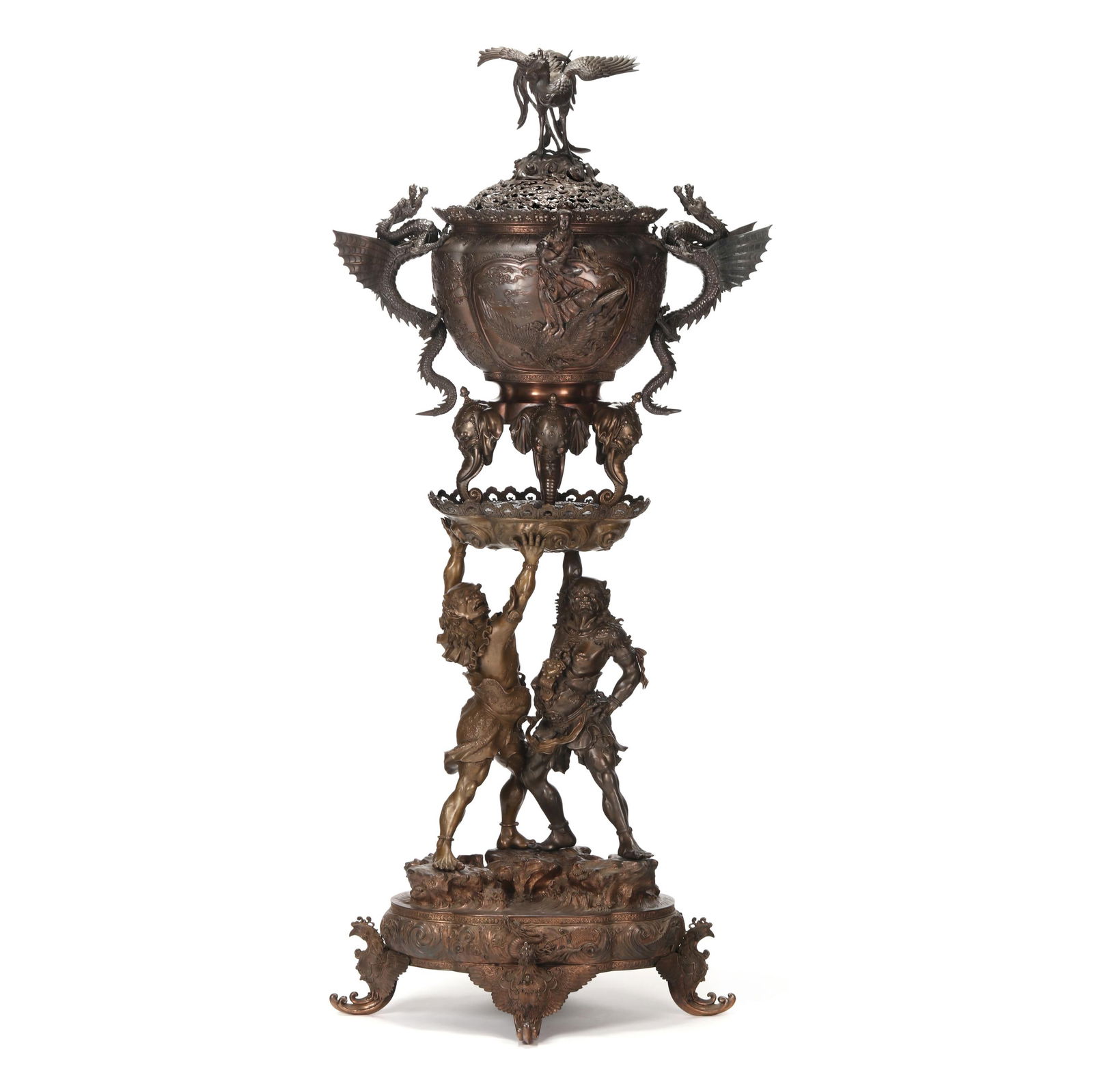 An Important and Rare Japanese Bronze Censer by Miyao Eisuke