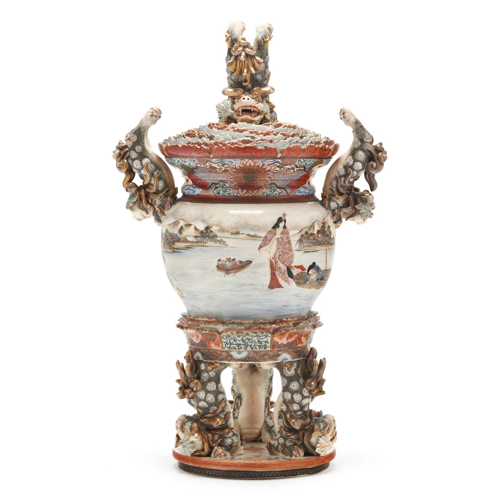 A Japanese Satsuma Urn with Cover (1 of 9)