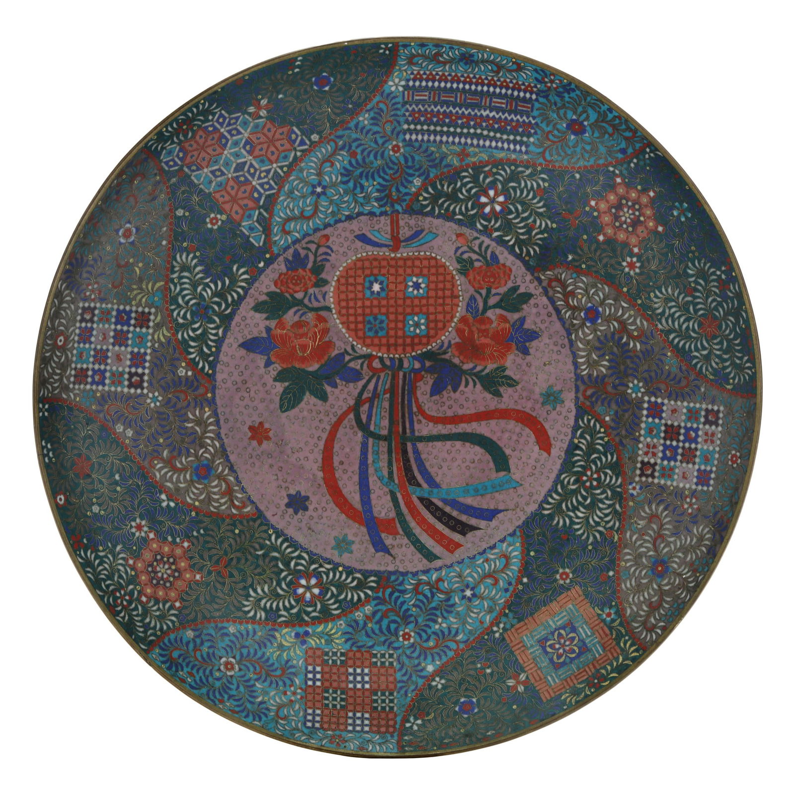 A Japanese Early Cloisonne Dish from the Bowes Collection (1 of 6)