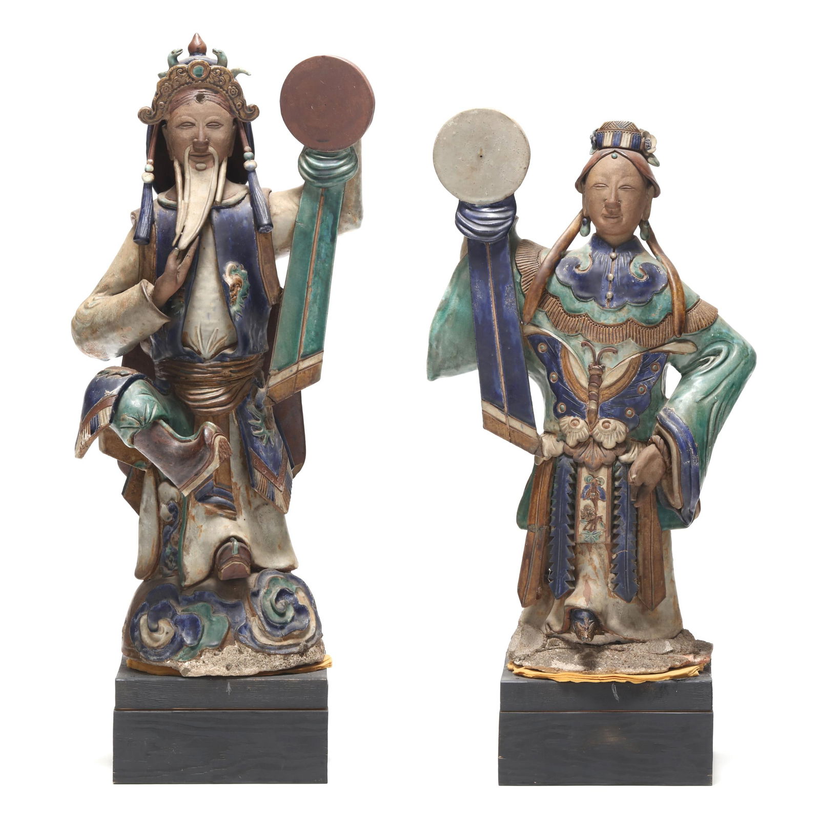 A Pair of Large Chinese Sculptures of the Goddess of the Moon and God of the Sun (1 of 13)